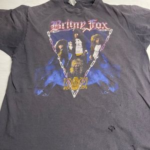 Vintage rock tee Britny Fox 80s size medium
